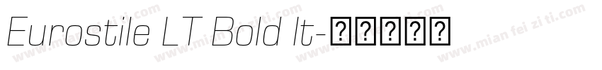 Eurostile LT Bold It字体转换